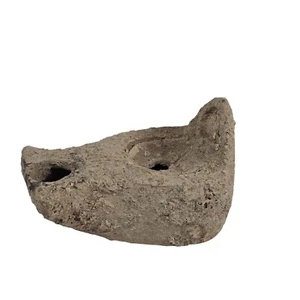Terracotta Oil Lamp Antique Clay Pottery Artifact Relic Ancient Roman Byzantine - Picture 1 of 11