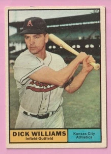 1961 Topps Baseballkarte #8 Dick Williams Kansas City Athletics A's * Q1 - Bild 1 von 2