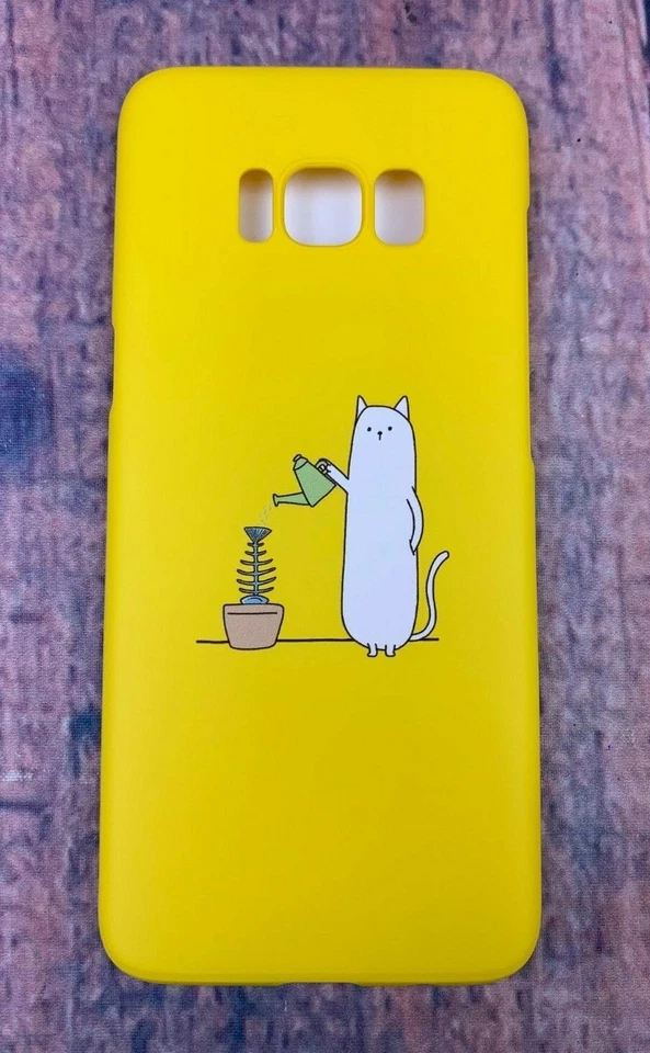 GVIEWIN Slim Fit матовая отделка Samsung Galaxy S8 ультратонкий желтый кот - Изображение 1 из 4