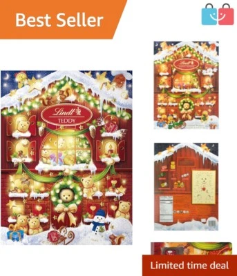 Christmas Countdown with Teddy Bear Chocolate Gift Calendar - 2021 Edition - Image 1 of 4