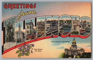 Postal saludos desde Illinois, carta grande - Imagen 1 de 2