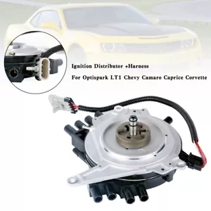 Ignition Distributor +Harness For Optispark LT1 Chevy Camaro Caprice Corvette ZY - Picture 1 of 10