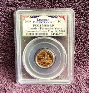 2009 LINCOLN CENT #2 - FROMATIVE YEARS - CEREMONIAL ISSUE - PCGS MS66RD - Picture 1 of 1