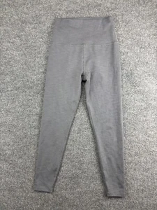 Beyond Yoga Cropped Leggings Women's M Gray Ribbed Knit High Rise Made In USA - Picture 1 of 7