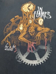 IN FLAMES Fear is the Weakness Swedish Metal Band 2-Side Graphic T-Shirt Sz.XL - Picture 1 of 7