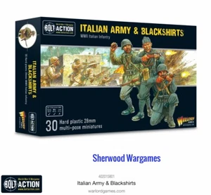 🌳28mm Warlord Games Bolt Action Ejército italiano y camisas negras, Nuevo en caja, Segunda Guerra Mundial - Imagen 1 de 7