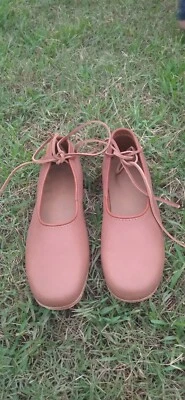 Medieval Brown Leather Men's Boots Genuine Larp Reenactment Cosplay Costume Shoe - Image 1 of 4