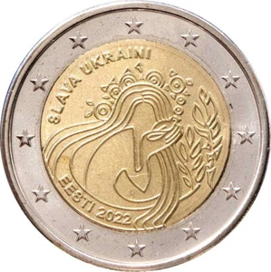 ESTONIA 2 EUROS 2022 CONM. - SLAVA UKRAINA - S/C - - Imagen 1 de 1