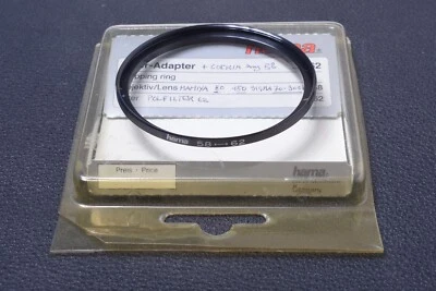 ✅ HAMA 58-62MM STEP UP RING SCREW FILTER ADAPTER WITH KEEPER 30-1 - Image 1 of 2