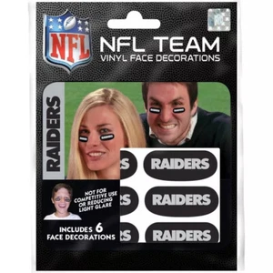 Las Vegas Raiders Eye Schwarz Streifen Aufkleber Spiel Gesicht Augenstreifen - Bild 1 von 2