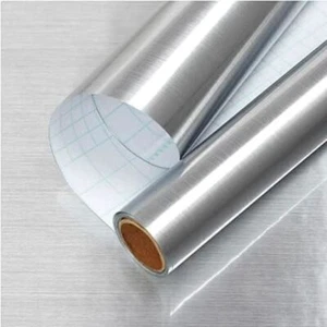 17.7x197 Inch Stainless Steel Contact Paper Peel and Stick Metallic Wallpaper - Picture 1 of 1