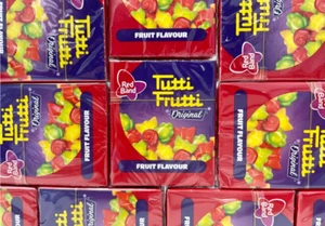 Tutti Frutti Gomma Frutta Vino Red Band Originale - Multipack 12x15 g - Foto 1 di 1