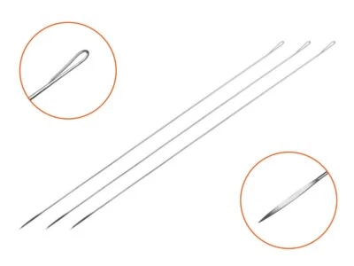 3 x Ködernadel 15cm Wurmnadel Boilienadel Köderfischnadel Wattwurm Nadel - Bild 1 von 2