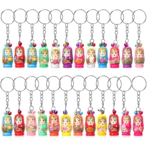 24 Pcs Keychain Nesting Baby Child Russian Cartoon Cute Keychains - Afbeelding 1 van 11