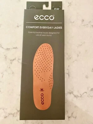 Plantilla de cuero ECCO Comfort Everyday para dama talla 41/42 nueva con etiquetas Foto 1 de 4