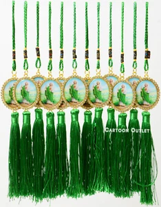 12 St Jude Car Tassel Pendant Favors Recuerdos Baptism Communion San Judas Bling - Picture 1 of 7