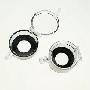 2pcs Clear 22mm Mounting Emergency Push Button Switch Protective Cover FJ-13 - Picture 1 of 4