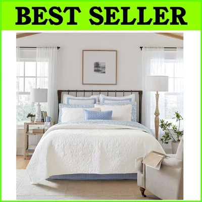 Lujoso juego de edredón Queen 100 % algodón con fundas a juego - diseño floral blanco Foto 1 de 4