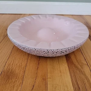 Shawnee Kenwood Large Vintage RetroUSA Art Pottery Ashtray Pink Black Speckled - Picture 1 of 5