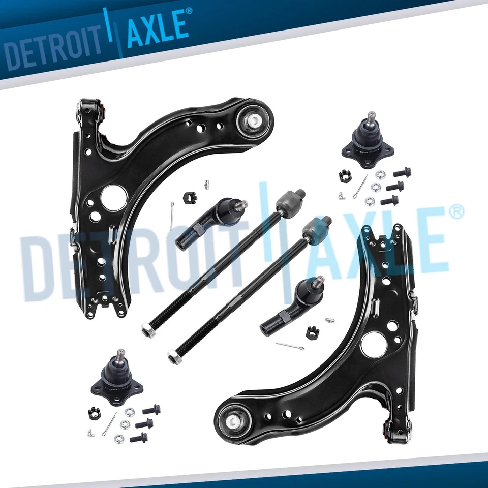 Brazos de control inferiores delanteros 8 piezas rótula varilla de amarre para Volkswagen Jetta Golf Beetle Foto 1 de 4