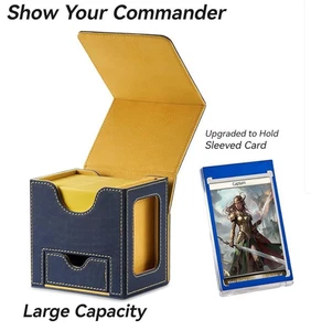 PU Leather Game Card Box - Blue/Yellow - Picture 1 of 4