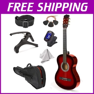 Red Gradient Kids Guitar with Case & Accessories - Picture 1 of 3