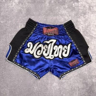 Pantalones Cortos Muay Thai Para Hombre Talla Mediana Azul Guerrero Kick Boxing Bordados Brillantes M Foto 1 de 4