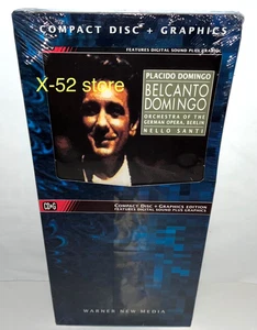 rare CD+G Placido Domingo CD w Graphics Belcanto Domingo vintage Longbox SEALED - Picture 1 of 7