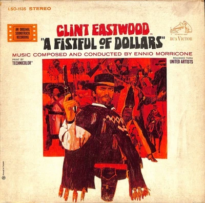 Clint Eastwood Ennio Morricone A Fistful of Dollars LP Vinyl Soundtrack Stereo - Image 1 of 2