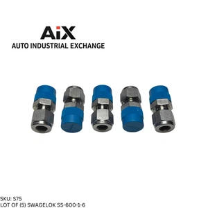 Lot of 5 Swagelok SS-600-1-6 Stainless Steel Male Connector Fitting 3/8 x 3/8 - Picture 1 of 1