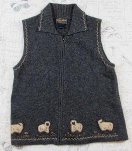 VNTG Woolrich knit sweater Women Vermount style Sheep Embroidery Outdoors Wool S - Picture 1 of 7