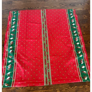 Mantel de banquete de campo de colección verde rojo acebo ganso de Navidad 60" x 116" - Imagen 1 de 6