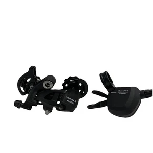 Microshift Marvo LT 9 Speed Rear Derailleur Mech Long Cage & Trigger Shifter Mtb - Picture 1 of 8