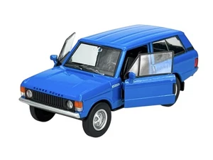 WELLY OLD TIMER 1970 CLASSIC LAND ROVER RANGE ROVER BLUE 1:34 DIE CAST NEW 43858 - Picture 1 of 7