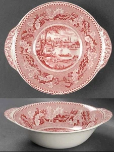 Vintage Johnson Bros. England historische amerikanische rosa Müslischale mit Noppen 278352 - Bild 1 von 2