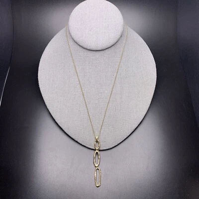 Collar Colgante Sigrid Olsen Boho Tono Oro Martillado Anillo Estrás Delicado Foto 1 de 4