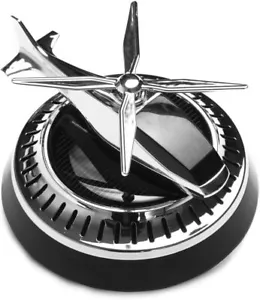 1PC Car Air Freshener Helicopter Solar Power Rotating Plane Car Perfume Diffuser - Picture 1 of 7