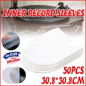 50X Sleeves Inner LP Music Durable For 12" Vinyl Record Plastic Record Cover AU - Picture 1 of 12