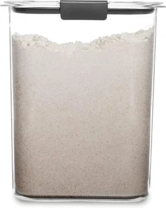 16-Cup Container, Airtight Lid for Flour Sugar Pantry Storage - Clear Grey - Picture 1 of 20