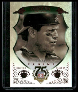 2014 Panini HOF 75th Year Anniversary - Green Frame #84 Carlton Fisk /75 - Picture 1 of 2