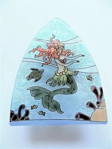 Mermaid Dancing Fused Art Glass Night Light Nautical Sea Ocean Ecuador US Plug - Picture 1 of 2