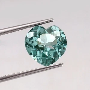 AAA Natürlich Makellos Grün Paraiba Turmalin Lose Herz Edelstein Schnitt 9x9 MM - Bild 1 von 4