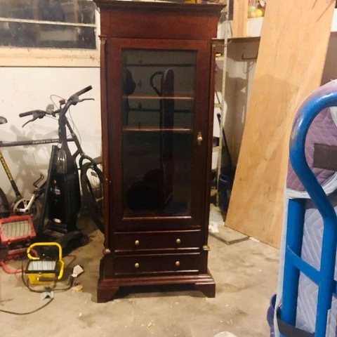 Beautiful Antique Display Cabinet Cover