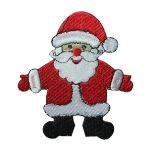 Weihnachtsmann Weihnachten Bügelbild Patch Aufnäher Abzeichen bestickt Stoff Patch - Bild 1 von 1