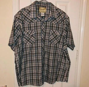 Wrangler Western Fashion Peal Snap Hemd Herren kariert 3XL Kurzarm - Bild 1 von 5