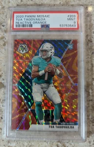 2020 Mosaic Tua Tagovailoa Reactive Orange Rookie RC PSA 9 Dolphins - Picture 1 of 2