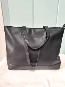 MODERN PICKNICK Damen Reisetasche, großes veganes Leder, Tasche schwarz *BEUTEL FEHLT - Bild 1 von 20