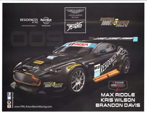 2014 TRG Racing #009 Aston Martin Vantage GT3 GTD Sebring IMSA TUSC Postkarte - Bild 1 von 1