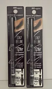 2 HARD CANDY Stay In Line Eyeliner 12 ore gel meccanico 880 melanzane (viola) pennino - Foto 1 di 6