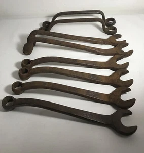 8 Vtg FORD SCRIPT WRENCHES LOT M2 T5893 M23 M3 T5809 M2 Closed 2,M01A17017B - Picture 1 of 7